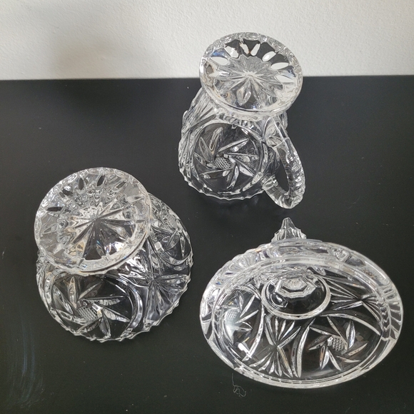 Crystal Serving Tray Creamer and Sugar set - Picture 7 of 7